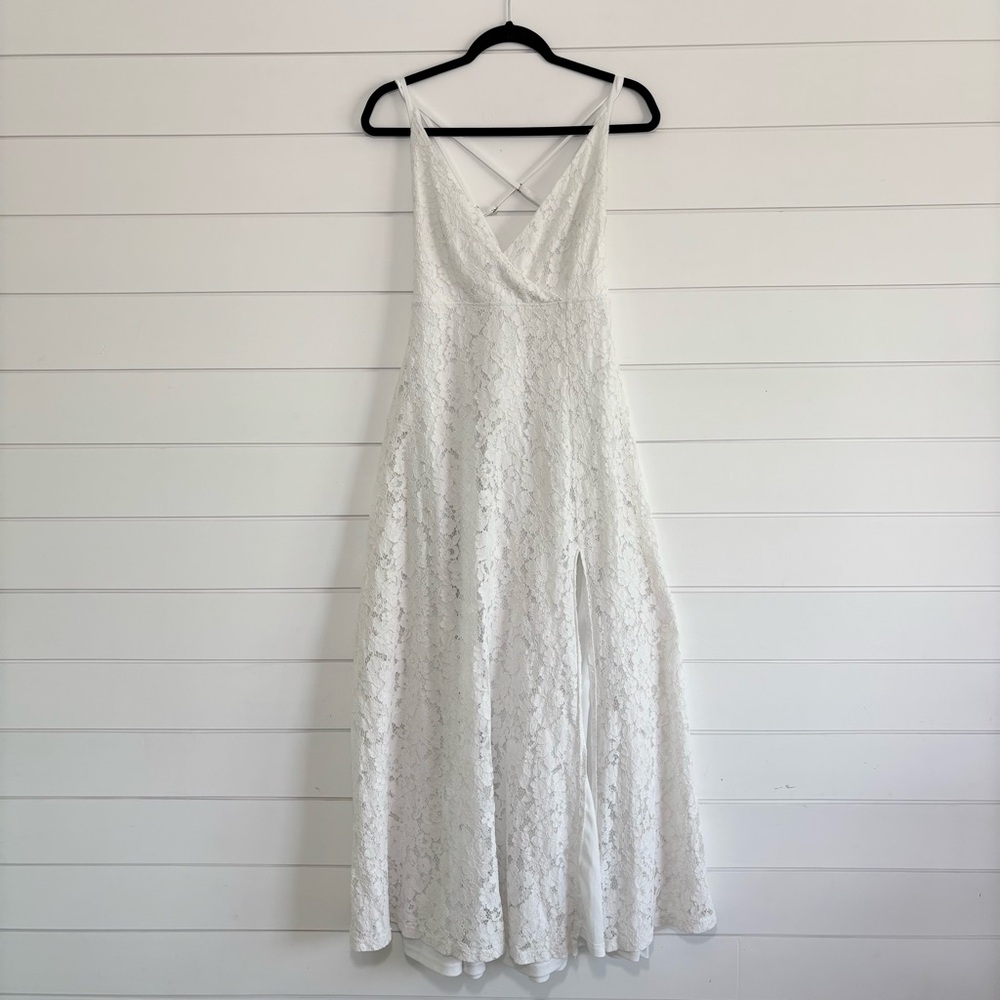 Showpo White Lace Wedding Party Dress‎ Size 10